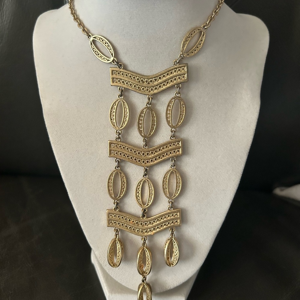 Kimberly gold tone lariat necklace